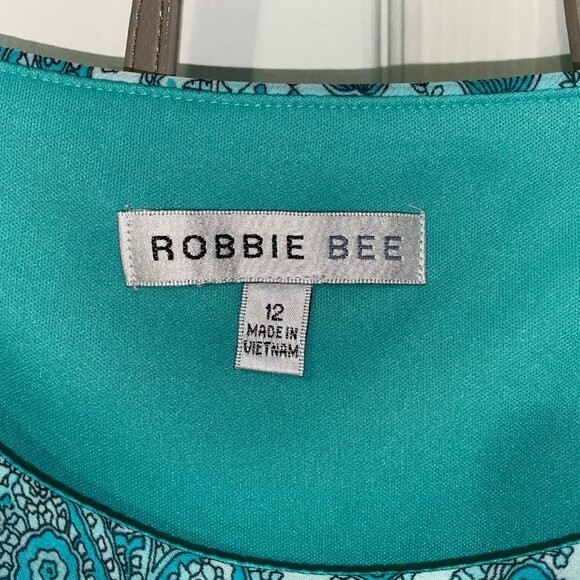 ROBBIE BEE Paisley Chiffon Ruffle Midi Dress Size 12 - Picture 7 of 13